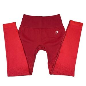 Gymshark Red Ombre Seamless Leggings XS High Waisted Sculpting
